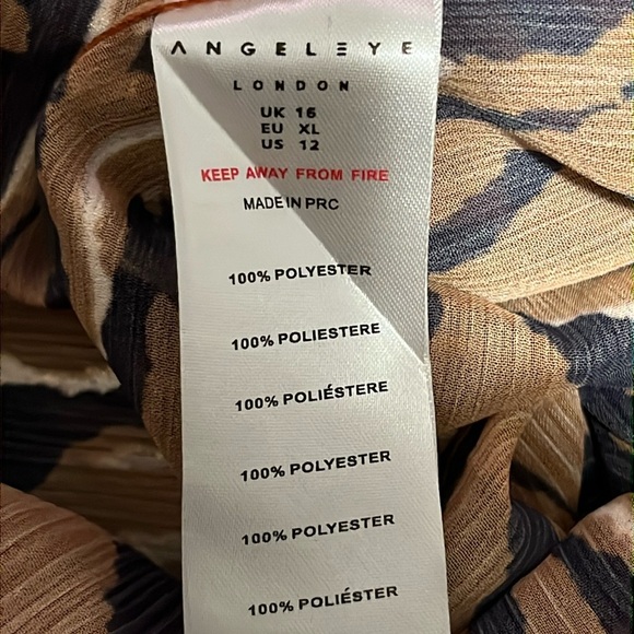 Angeleye Zebra Print High Neck Chiffon Blouse - Picture 13 of 13